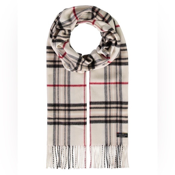 V. FRAAS cashmink plaid scarf (NWOT) - Picture 3 of 9